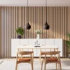 Barcode Diamond Oak with Black Recosilent in dining room