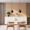 WS Diamond Oak and Ribbon-Wood Diamond Oak with Black RecoSilent in dining room