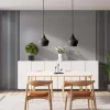 WS Saturno and Ribbon-Design Saturno with Black RecoSilent in dining room