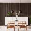 Barcode Smoked Oak with Black Recosilent in dining room